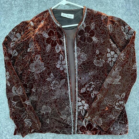 Jeri Marque Dresses & Skirts - Vintage Jeri Marque Jacket Medium Evening Metallic Sequin‎ Glitter Blazer Party